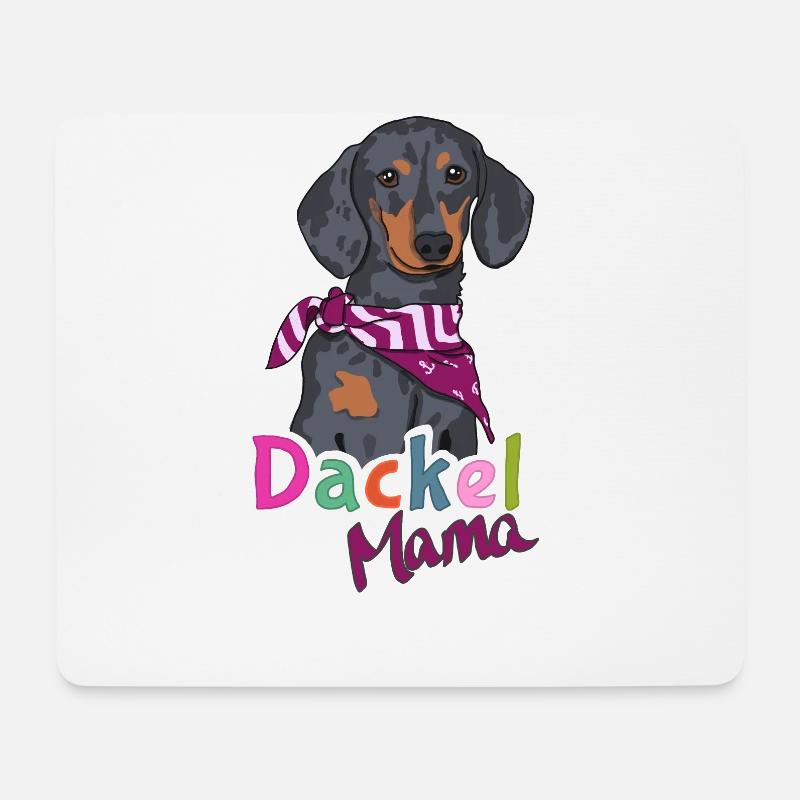 Dackel Mama / Dachshund Mom - Mousepad (Querformat) - Weiß