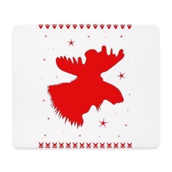 Elch Weihnachten Rentier Hirsch - Mousepad (Querformat) - Weiß - Vorne