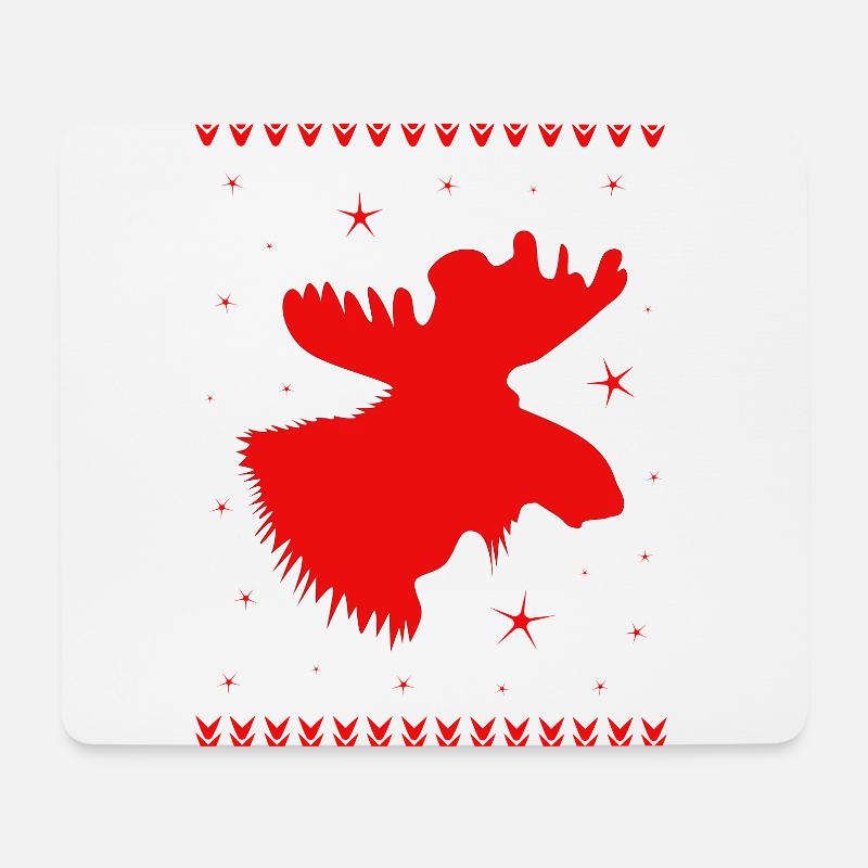 Elch Weihnachten Rentier Hirsch - Mousepad (Querformat) - Weiß