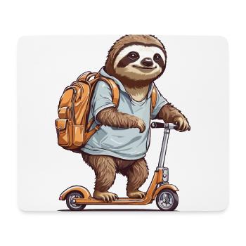 Sloth Student First Day of School Enrollment - Mouse Pad (horizontal) - white - Front