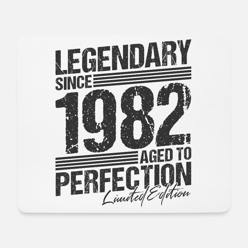 1982 Jahrgang geboren Vintage Geburtstag Geschenk - Mousepad (Querformat) - Weiß