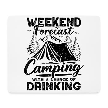 Camping Vorhersage Bier Zelt Berge Wandern Camper - Mousepad (Querformat) - Weiß - Vorne