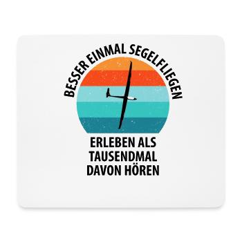 Segelflieger Segelfliegen Segelflugzeug Fliegen - Mousepad (Querformat) - Weiß - Vorne