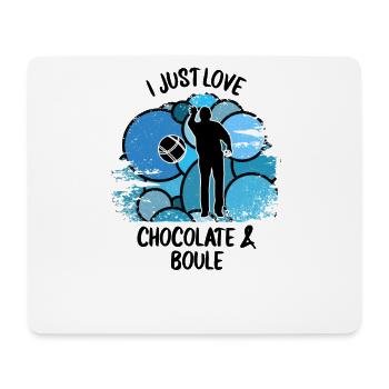 Boule Petanque Boccia Boules Schokolade - Mousepad (Querformat) - Weiß - Vorne