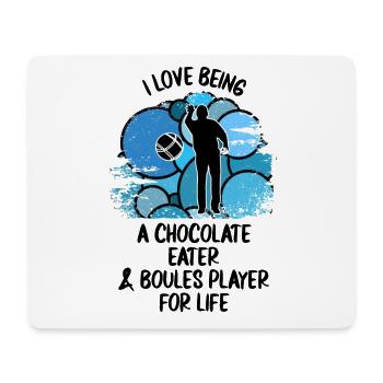 Boule Petanque Boccia Boules Chocolate - Mouse Pad (horizontal) - white - Front