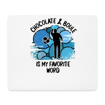 Boule Petanque Boccia Boules Chocolate - Mouse Pad (horizontal) - white - Front
