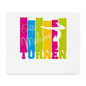 Real girls gymnastics gift idea for gymnast - Mouse Pad (horizontal) - white - Front