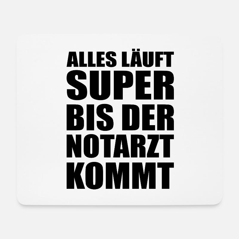 Rettungsdienst Notfallsanitäter Lustiger Spruch - Mousepad (Querformat) - Weiß