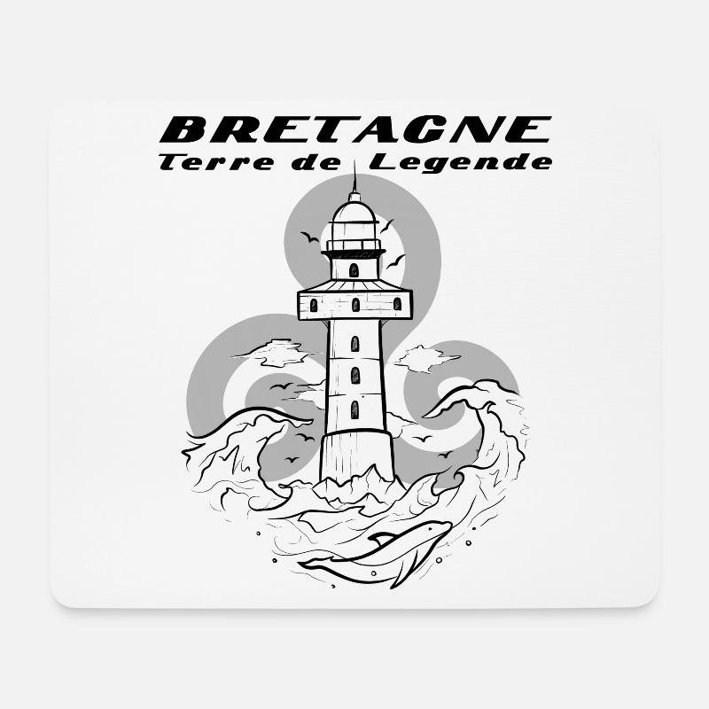 Bretagne terre de légende - Tapis de souris (format paysage) - blanc