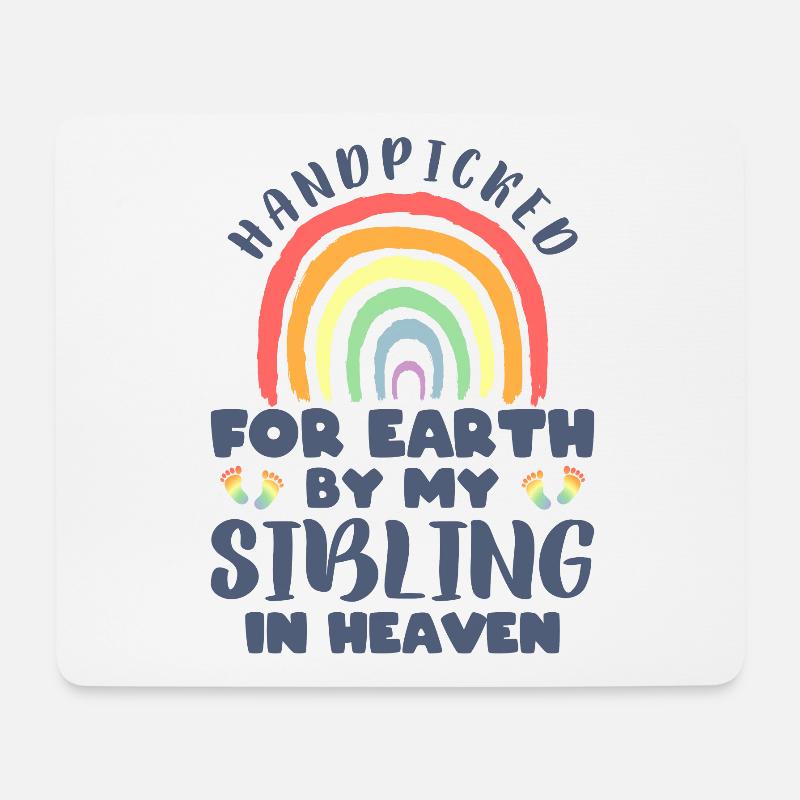 Handpicked For Earth By My Sibling In Heaven - - Mousepad (Querformat) - Weiß