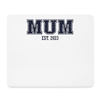 Maman Est. 2023 Battements de cœur pour future mère - Tapis de souris (format paysage) - blanc - Devant