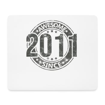 Awesome Since Jahrgang 2011 Retro Geburtstag - Mousepad (Querformat) - Weiß - Vorne