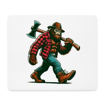 Holzfäller Forstwirt Bigfoot - Mousepad (Querformat) - Weiß - Vorne