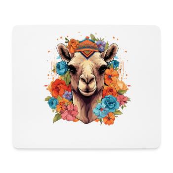 Camel Camel Head Flowers - Mouse Pad (horizontal) - white - Front