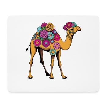 Fleurs de chameau - Tapis de souris (format paysage) - blanc - Devant