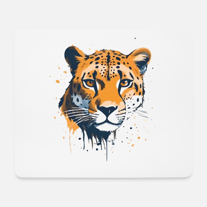 Guépard Gepard - Tapis de souris (format paysage) - blanc