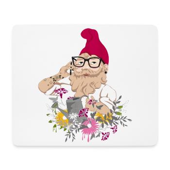 Garten Hipster - Mousepad (Querformat) - Weiß - Vorne