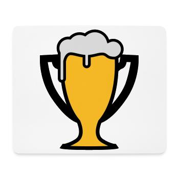 Weltmeister Bier Pokal - Mousepad (Querformat) - Weiß - Vorne