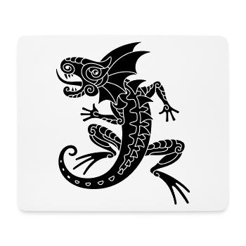 Echse - Mousepad (Querformat) - Weiß - Vorne