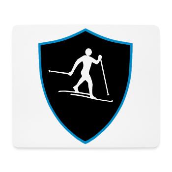 Langlauf Schild - Mousepad (Querformat) - Weiß - Vorne