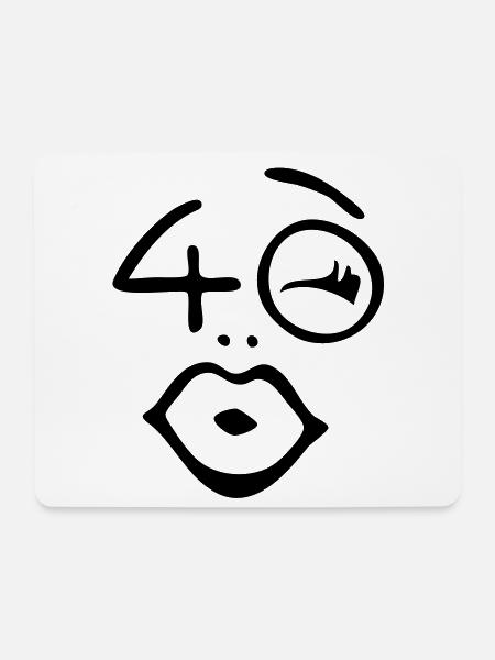 Wow, endlich 40 Jahre ! - Mousepad (Querformat) - Weiß