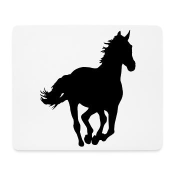Un cheval - Tapis de souris (format paysage) - blanc - Devant