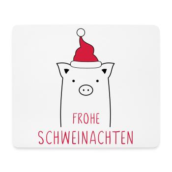 Frohe Weihnachten I Schweinachten Schwein Sau - Mousepad (Querformat) - Weiß - Vorne