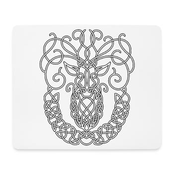Keltischer Hirsch - Mousepad (Querformat) - Weiß - Vorne
