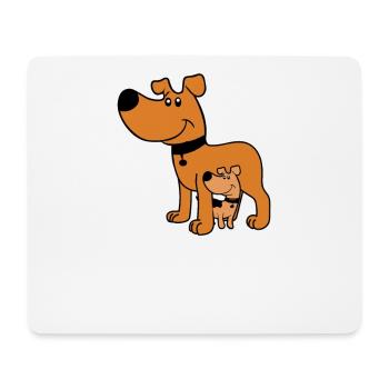 underdog overdog dog dog dog puppy gift - Mouse Pad (horizontal) - white - Front