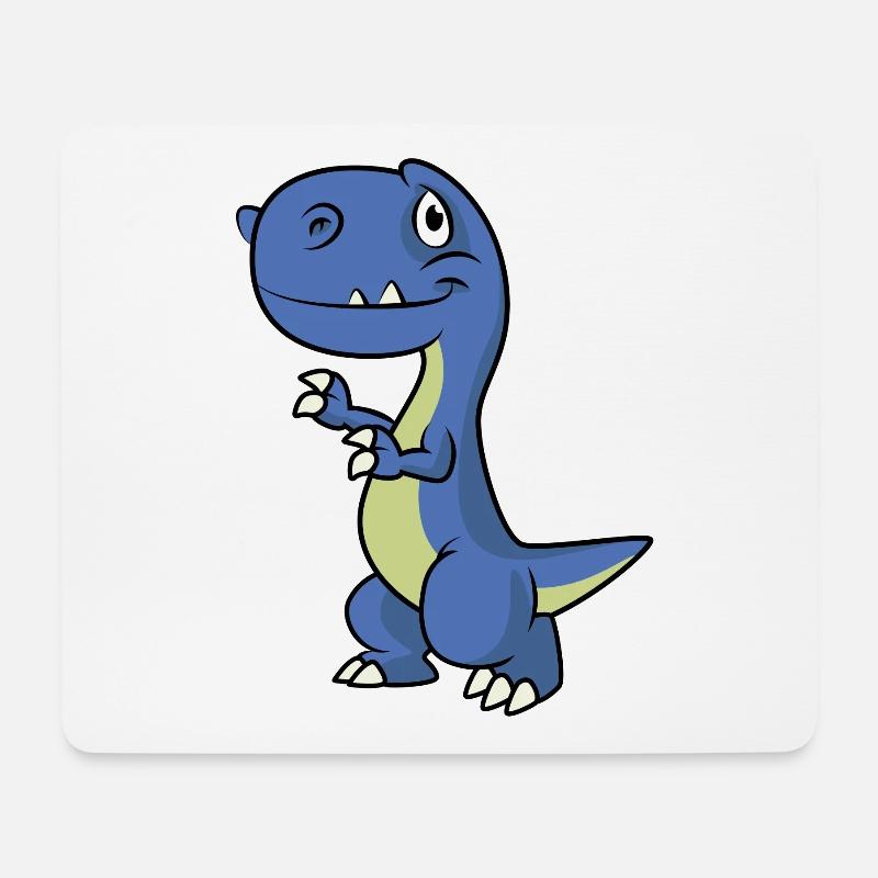 Dino - Mousepad (Querformat) - Weiß