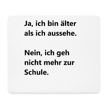 Ja ich Bin Älter Als Ich Aussehe Zwerg Shirt - Mousepad (Querformat) - Weiß - Vorne