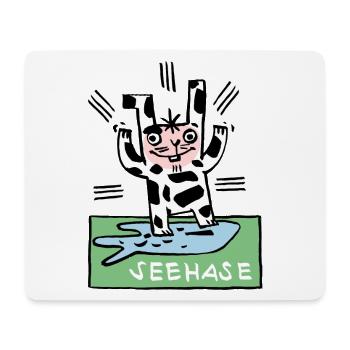 Seehase - Mousepad (Querformat) - Weiß - Vorne