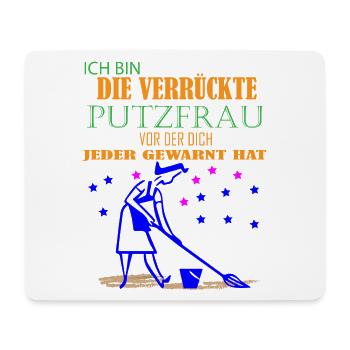 La chemise fou Charwoman - cadeau de femme au foyer - Tapis de souris (format paysage) - blanc - Devant