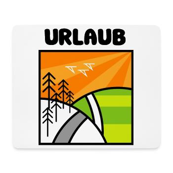 urlaub natur nature landschaft berge minimal icon - Mousepad (Querformat) - Weiß - Vorne
