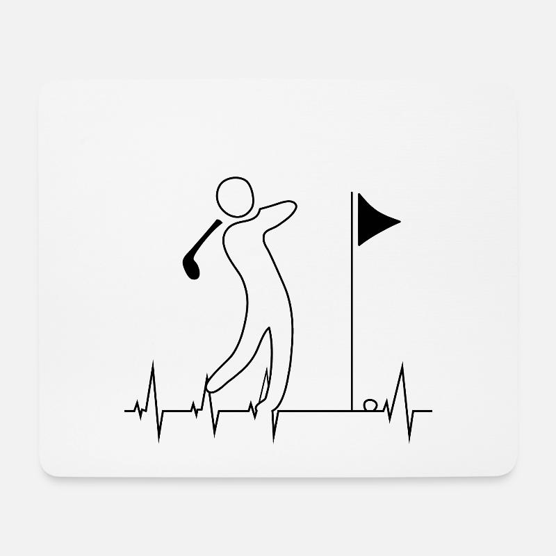 Golfer - Mousepad (Querformat) - Weiß