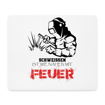 C’est Comment Coudre Avec Le Feu - Tapis de souris (format paysage) - blanc - Devant