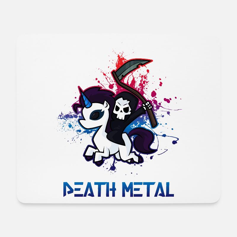 Death Metal Fan - Tapis de souris (format paysage) - blanc