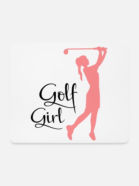golf frauen - Mousepad (Querformat) - Weiß
