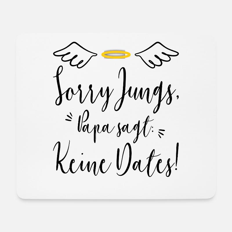 Sorry Jungs Papa Sagt Keine Dates Geschenk Tochter - Mousepad (Querformat) - Weiß