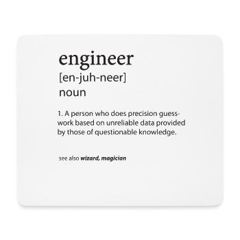 Engineer Definition - Mouse Pad (horizontal) - white - Front