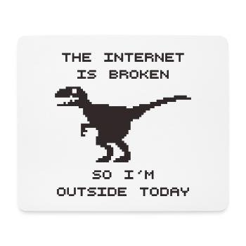 Broken Internet - Mouse Pad (horizontal) - white - Front