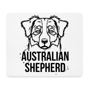 Australian Shepherd - Mousepad (Querformat) - Weiß - Vorne