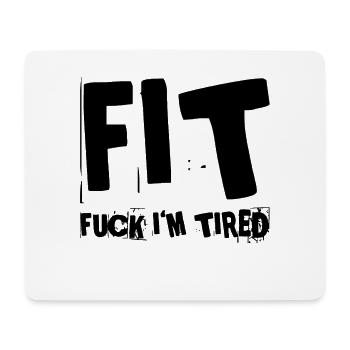 Fit Funny - Mouse Pad (horizontal) - white - Front