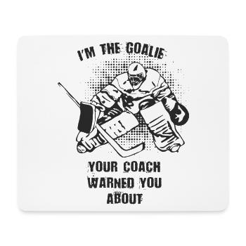 Hockey - Tapis de souris (format paysage) - blanc - Devant