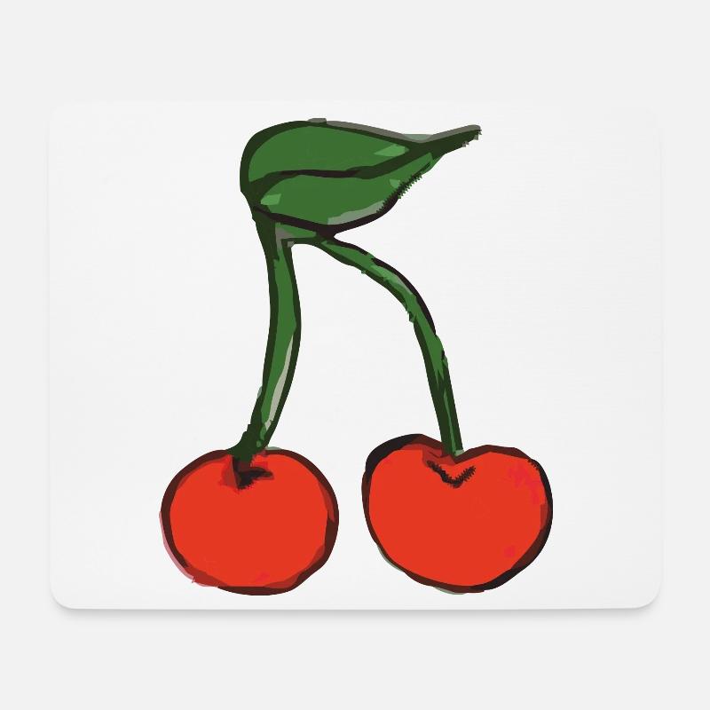 kirsche cherry - Mousepad (Querformat) - Weiß