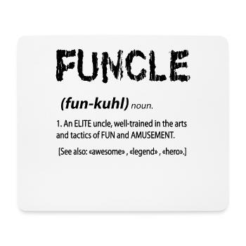 Funcle Onkel - Mousepad (Querformat) - Weiß - Vorne