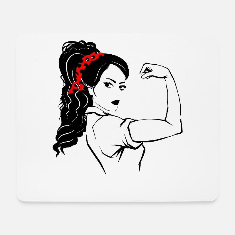 Unabhängige Frau - Mousepad (Querformat) - Weiß