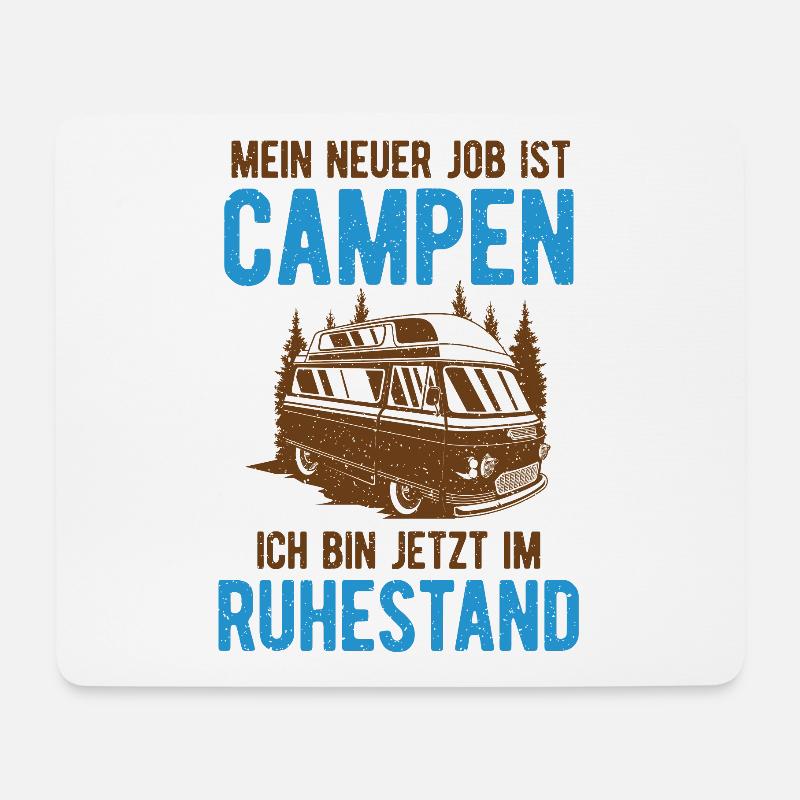 Rente Camping Renter & Camper - Mousepad (Querformat) - Weiß