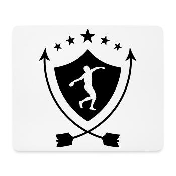 Lancer de Disque / Poids / Javelot / Marteau - Tapis de souris (format paysage) - blanc - Devant