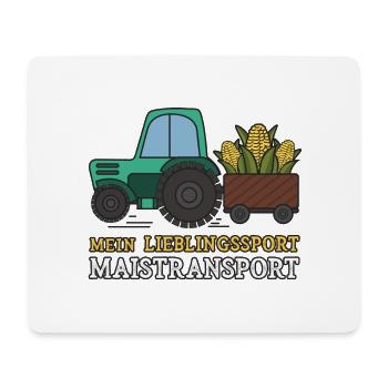 Mais Transport Lieblingssport - Mousepad (Querformat) - Weiß - Vorne
